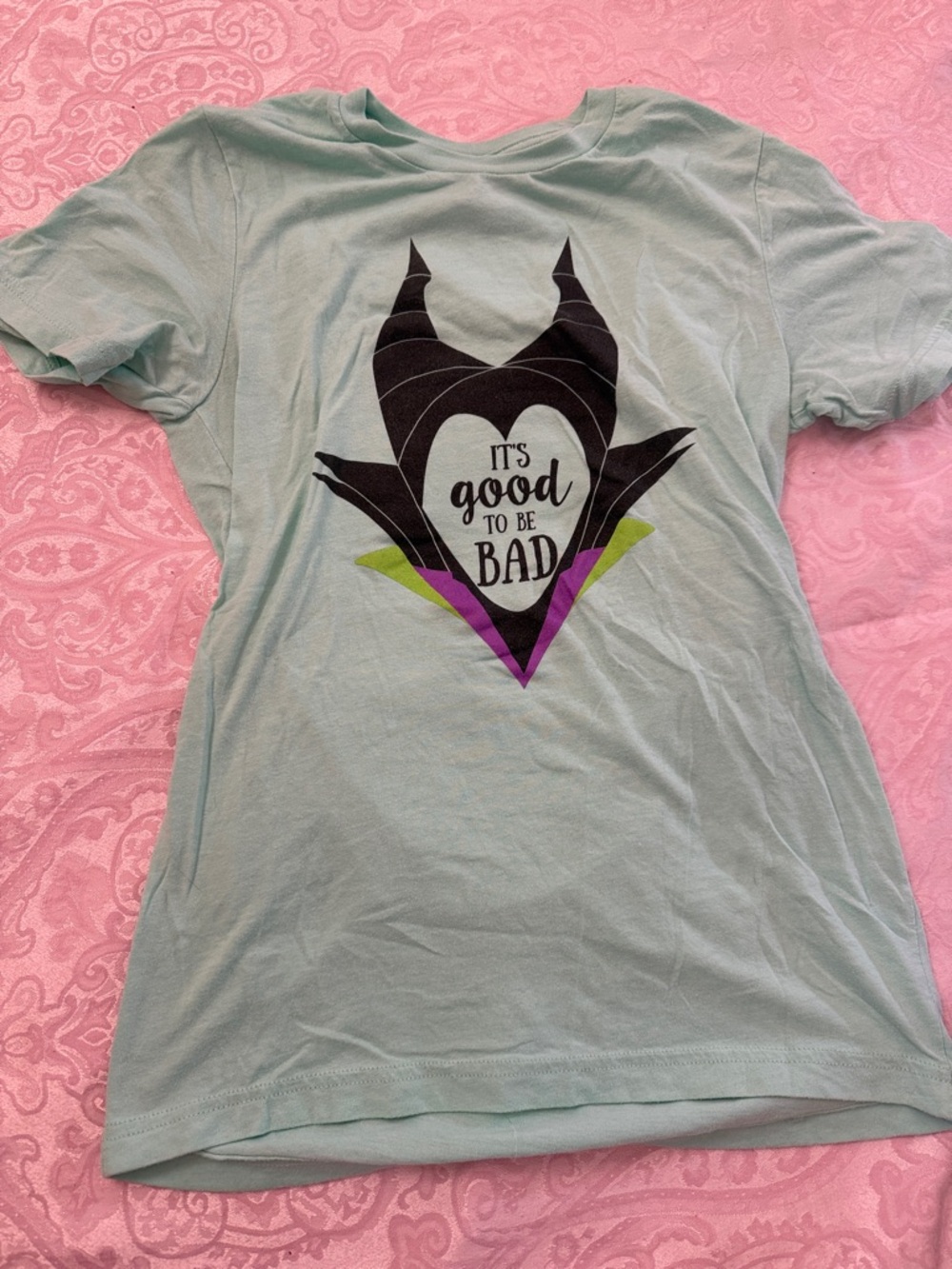 Light mint  Graphic Tee "It's Good to Be Bad"
